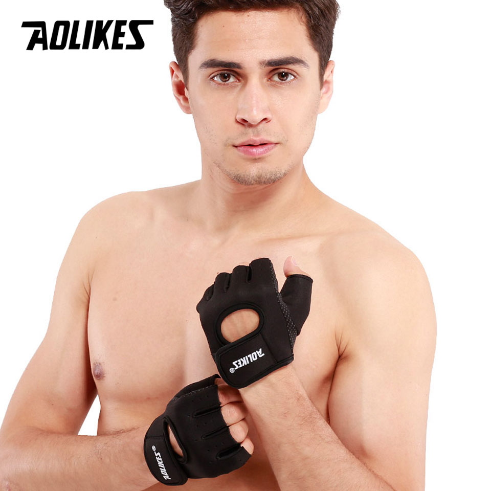 Găng tay thể thao tập Gym, tập tạ, tập xà đơn AOLIKES YE-1678