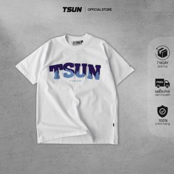 Áo Thun TSUN ArchTypo - Thêu Xù - [UNISEX] - Trắng - Thêu Tay Áo