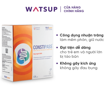 Constipass (Macrogol 3350) – Bột pha uống hỗ trợ táo bón, giúp nhuận tràng cho trẻ em & người lớn