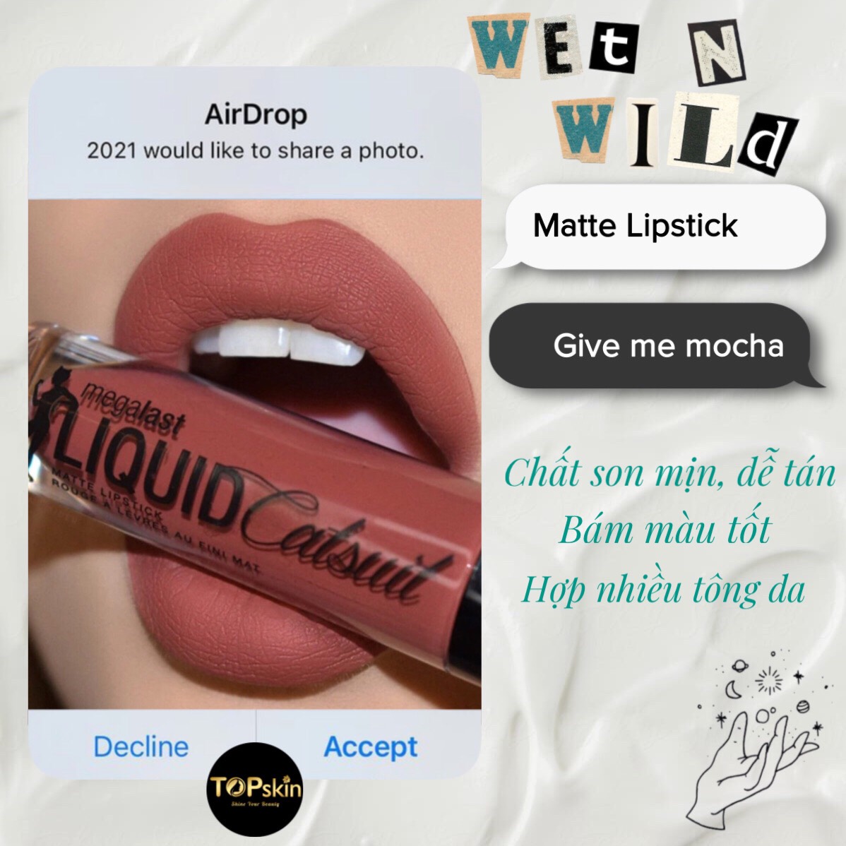 Son Wet n Wild Mega Last Liquid Catsuit Matte Lipstick Give Me Mocha