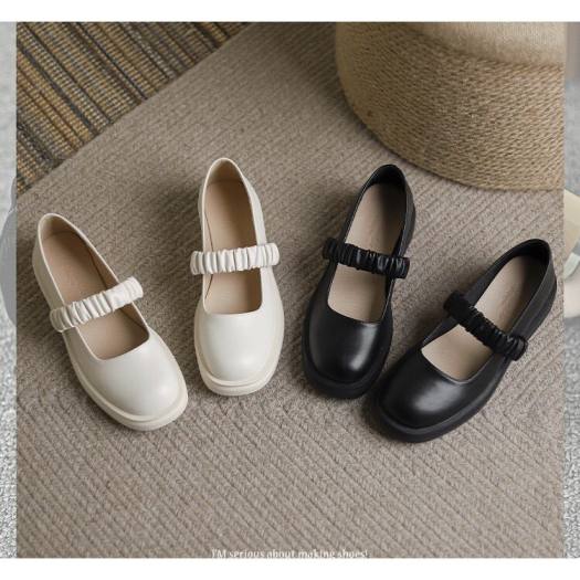 Giày đốc nữ tiểu thư quai nhún phong cách Hàn Quốc cực xinh