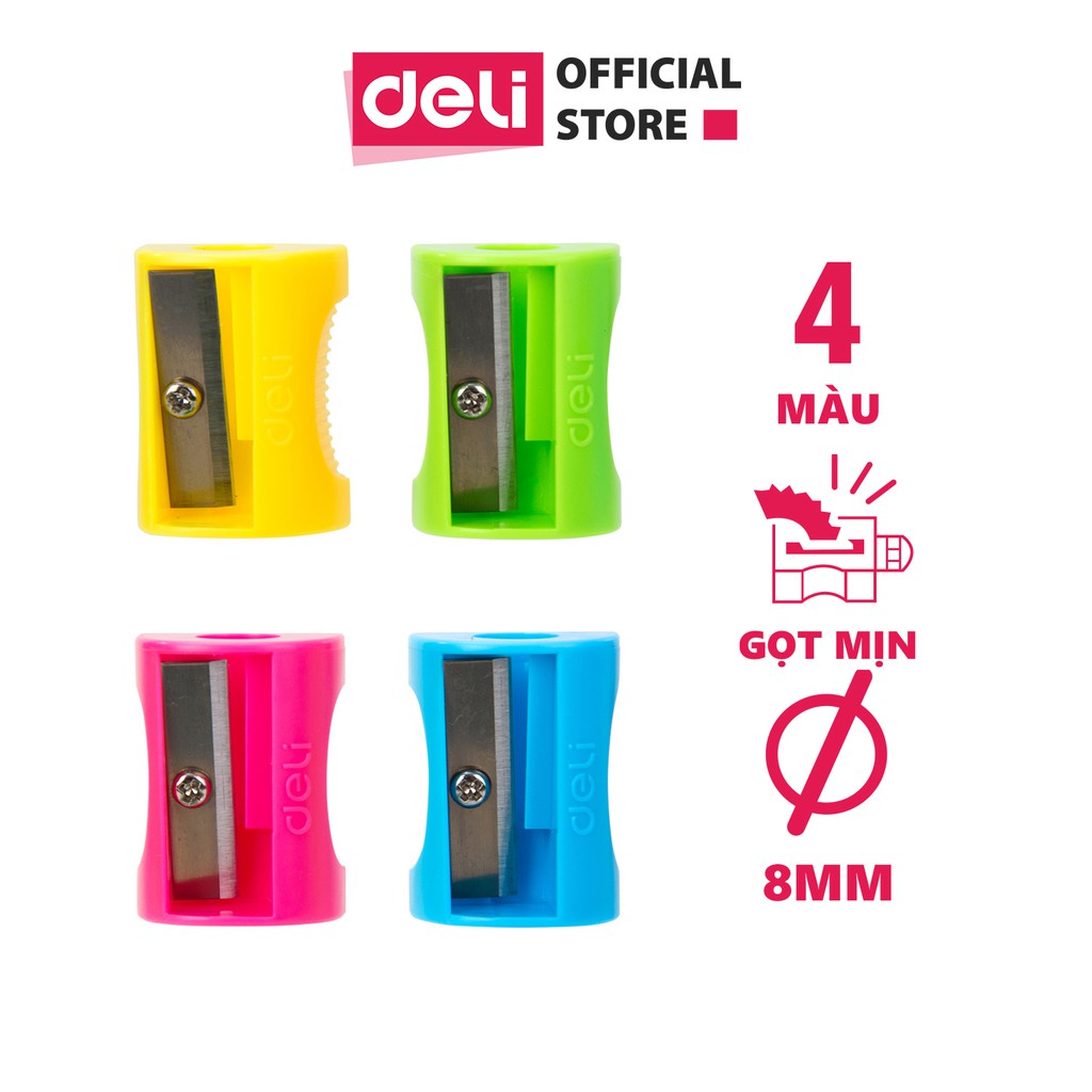 Gọt bút chì, chuốt bút chì mini màu neon deli ms531