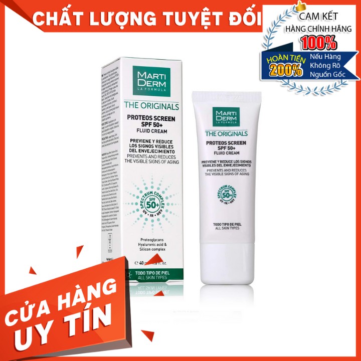HÀNG CÔNG TY - Kem Chống Nắng Bảo Vệ Da Toàn Diện Cho Da Dầu, Mụn, Nám Và Tăng Sắc Tố MartiDerm Proteos Screen SPF 50 + Fluid Cream 40ml