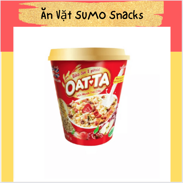 Ngũ Cốc Yến Mạch Trái Cây Hanh Nhân Oatta Ly 45g-Ăn Vặt Sumo Snack