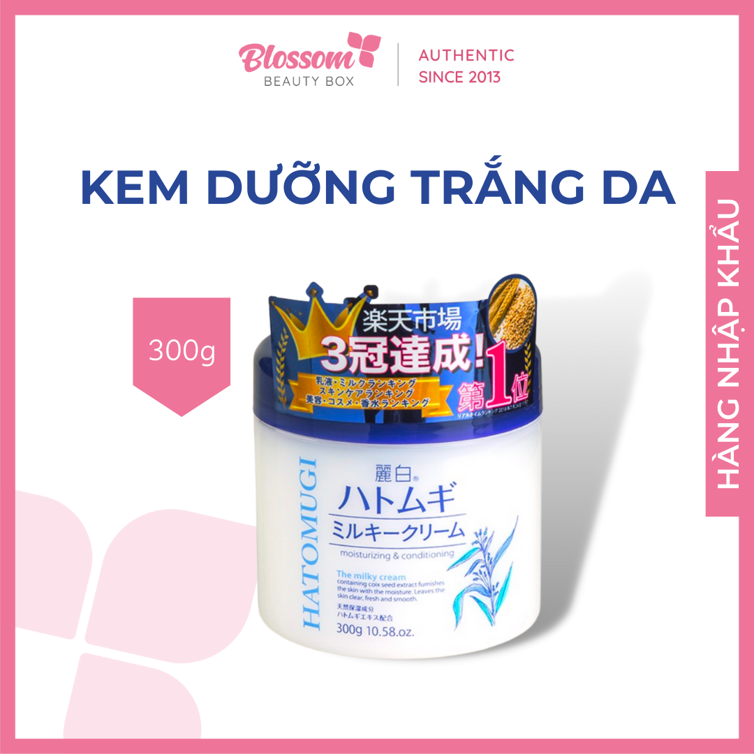 Kem Dưỡng Trắng Da Hạt Ý Dĩ Moisturizing Conditioning Gel Hatomugi Reihaku 300G