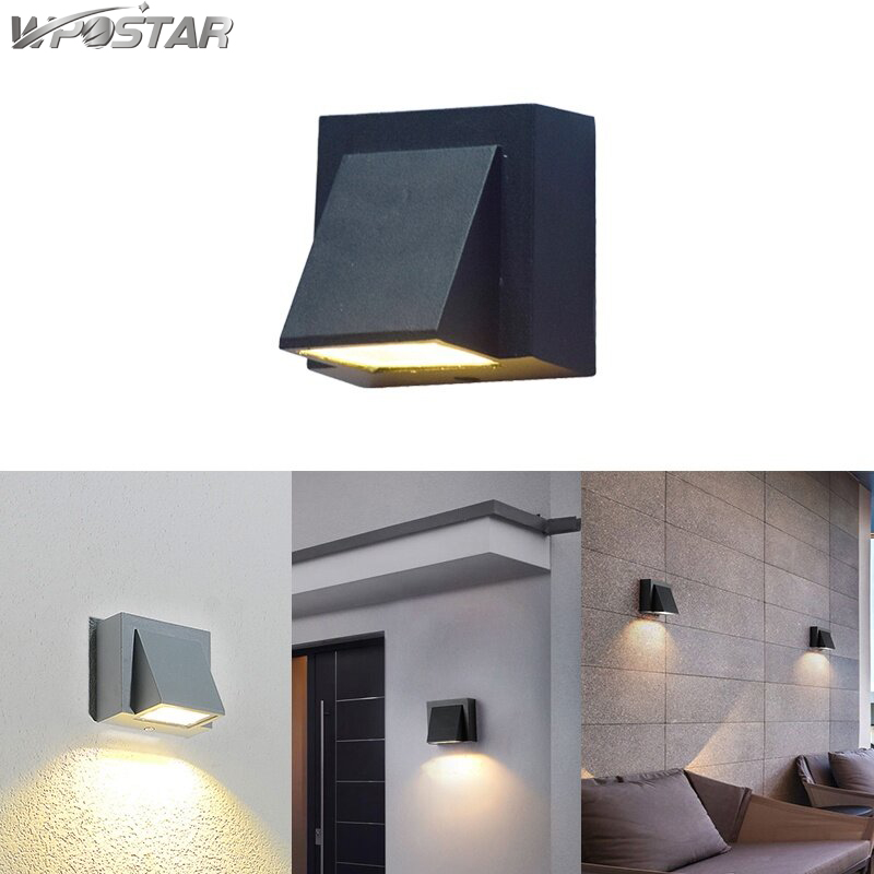 Wall Light Outdoor LED Wall Lamp 6W Modern Minimalist Waterproof Wall Lamp Balcony Garden Light & Sconces ราคา 170 บาท*ส่งฟรี