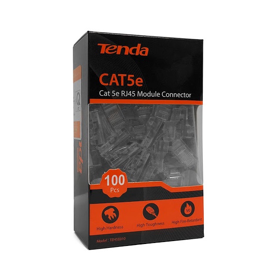 Đầu rj45 cat5e ten da teh5e010 hộp 100 hạt