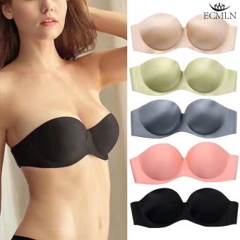 ECMLN Áo ngực liền mạch Bandeau Bra Đồ lót có dây Miễn phí ống không dây Áo lót dành cho phụ nữ Đồ lót sexy Đẩy lên áo ngực vô hình