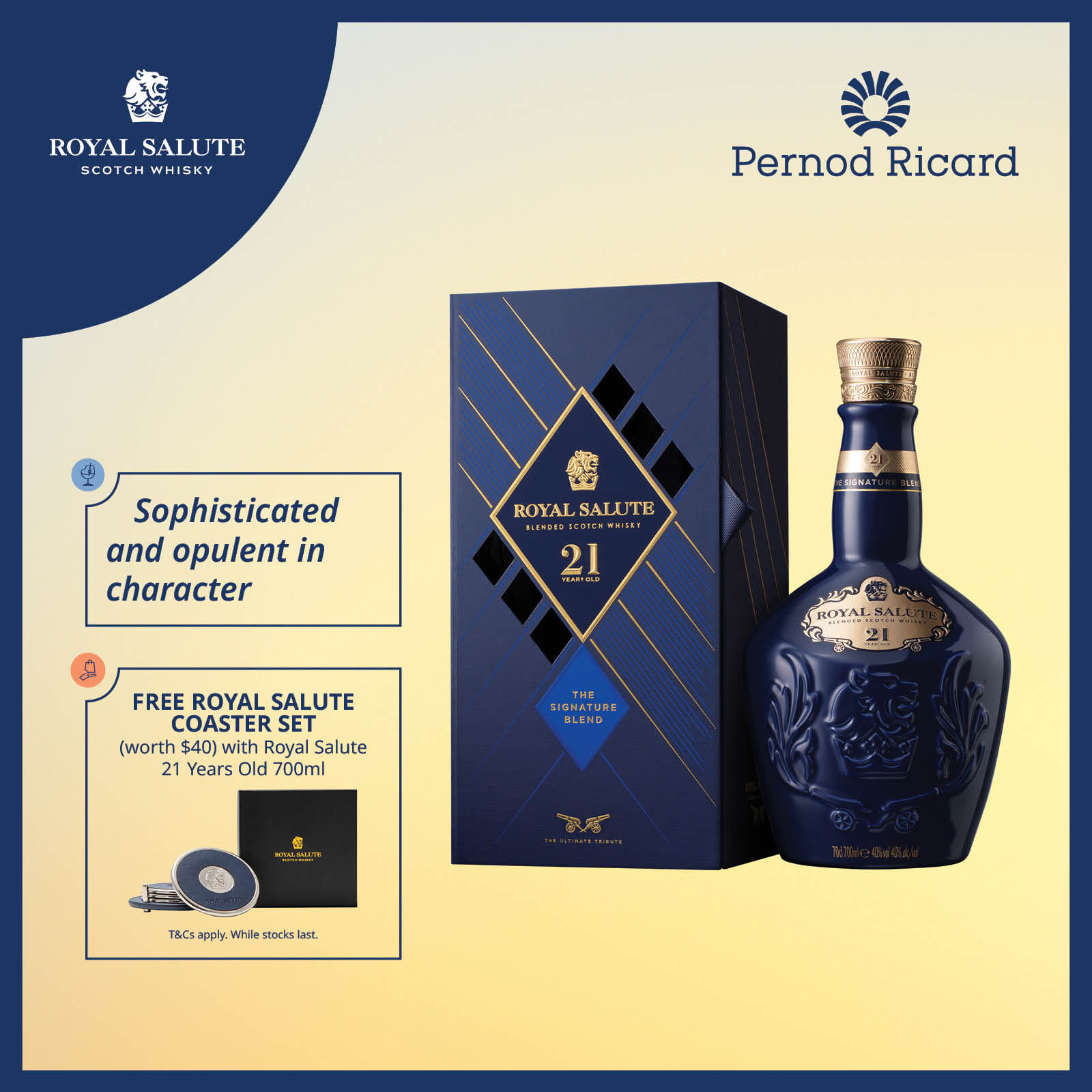 Royal Salute 21 Years Blended Scotch Whisky 1L Gift Box | Full