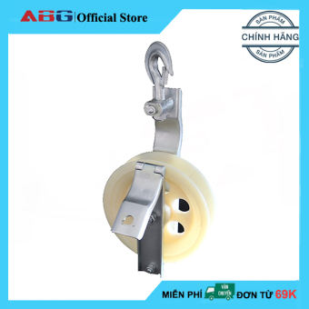 Puly Nhựa Kéo Dây Cáp Điện, Treo Con Lăn Trượt Ròng Rọc, Dây Cáp Nâng Băng Tải Bánh Xe Kích Thước 160 x 40mm