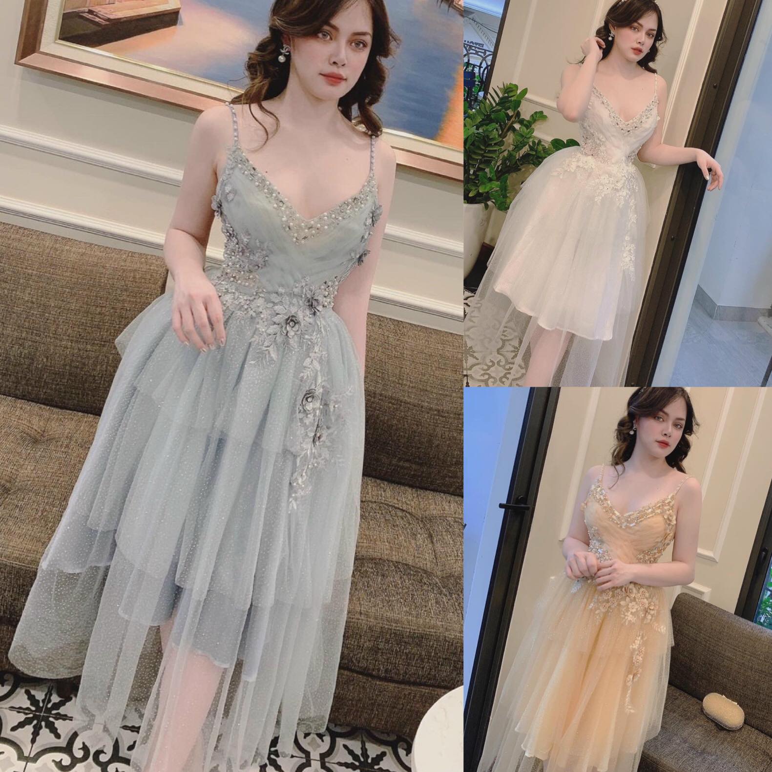 Đầm dạ hội dự tiệc siêu sang - Mua váy dạ hội lụa siêu xinh | Shopee Việt  Nam