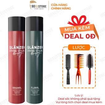 Gôm xịt giữ nếp tóc nam Glanzen 30Shine phân phối chính hãng giữ nếp tạo kiểu tóc đỉnh cao 380ml