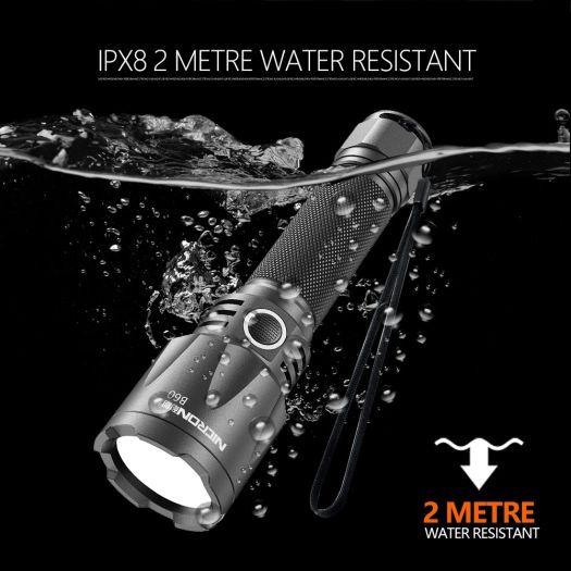 Đèn Pin NICRON B60 9W Đèn Pin LED Siêu Sáng Độ Sáng Cao Đèn Pin USB Di Động Chống Nước IPX8 1000LM B60