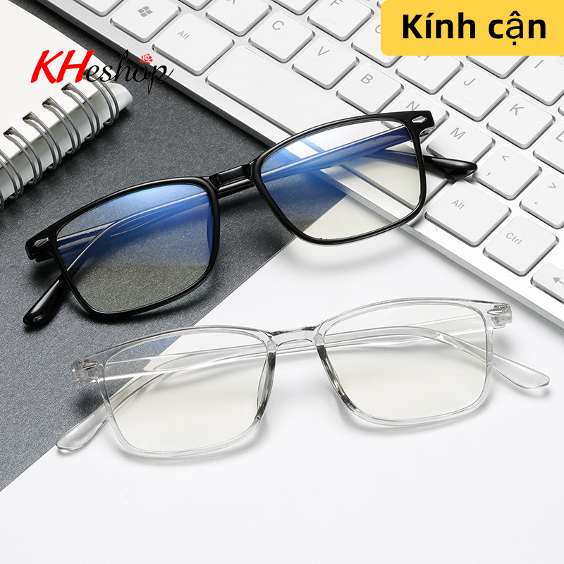 Kính Cận Thị đủ độ từ -0.0 - -6.00 tròng TR90 đập không méo bẻ không vỡ chống bức xạ UV400 và ánh sáng xanh bảo vệ mắt  mã Y806 - kheshop