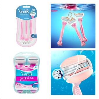 Dao cạo đầu bơ Gillette Venus Spa và đầu nha đam Gillette Venus Sensitive
