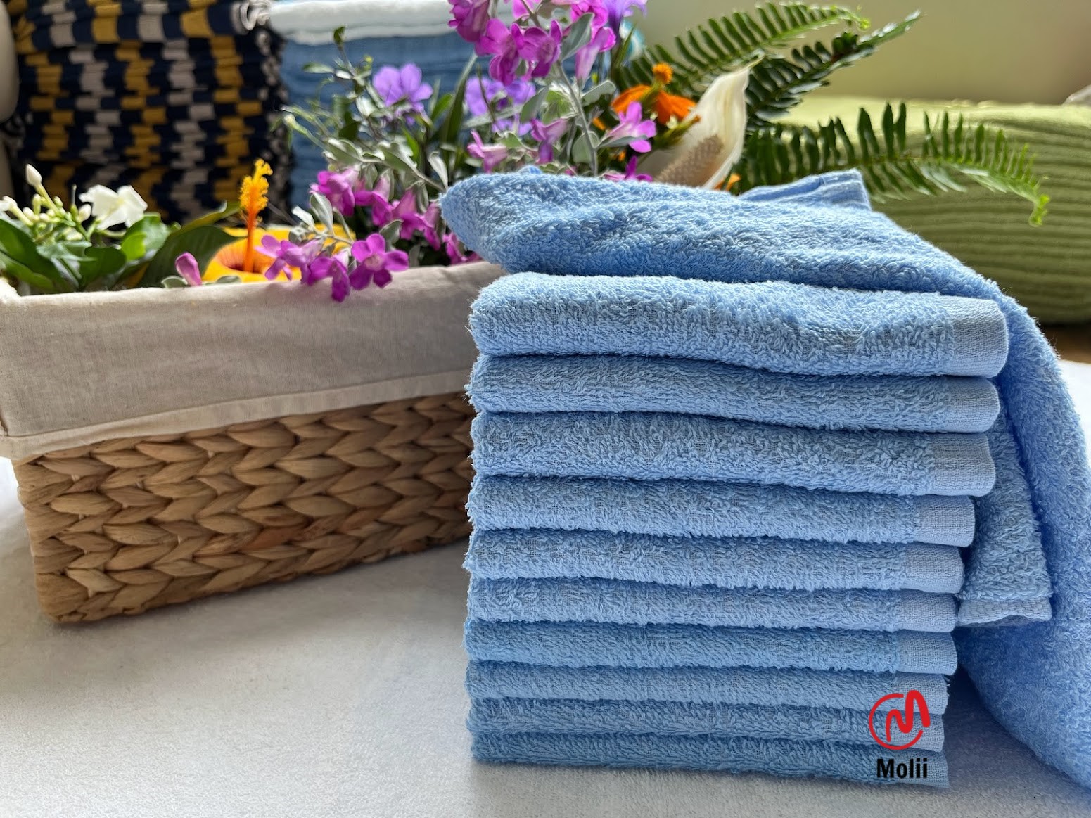 Khăn mặt 100% cotton cao cấp 35x60cm, 35x65cm