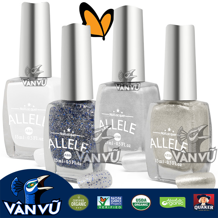 Các Gam Màu Trắng, Trắng Bạc, Trắng Nhũ, Kim Tuyến, Sữa Quyến Rũ, Sơn Móng Tay Allele 15ml, Tông Màu Sang Trọng