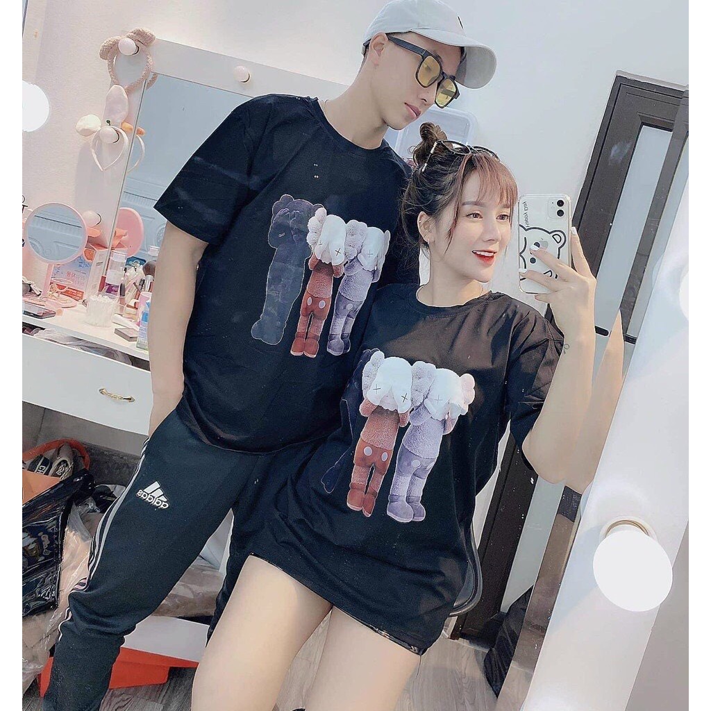 Áo phông phom rộng 3 gấu oversize thời trang hàn quốc/ Áo thun nam nữ mặc mùa hè dáng thụng unisex - kudoshop