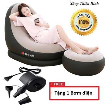 Ghế đệm hơi tựa lưng Intime + Tặng kèm bơm điện