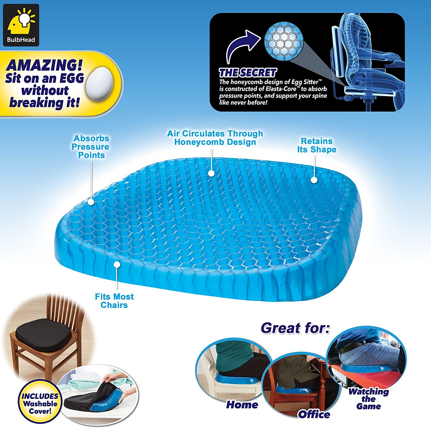 Đệm lót ghế ngồi silicon 3d 2 lớp hàng chính Đệm Lót Ghế Ngồi 3D Silicon Thông Minh Nhật Bản Đệm lót ghế ngồi silicon tổ ong thoáng khí Đệm Ngồi Silicon 3D Siêu Êm Miếng Lót Ngồi Silicon Giá Tốt