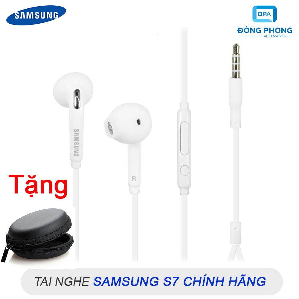 Combo Tai Nghe Samsung Galaxy S7 Chính Hãng Âm Thanh Cực Đỉnh Tặng Kèm Bóp Đựng Mini