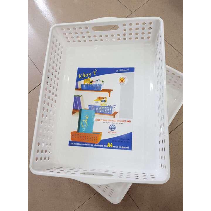 Khay nhựa chữ nhật, rổ nhựa A4,B5 nhựa Việt Nhật