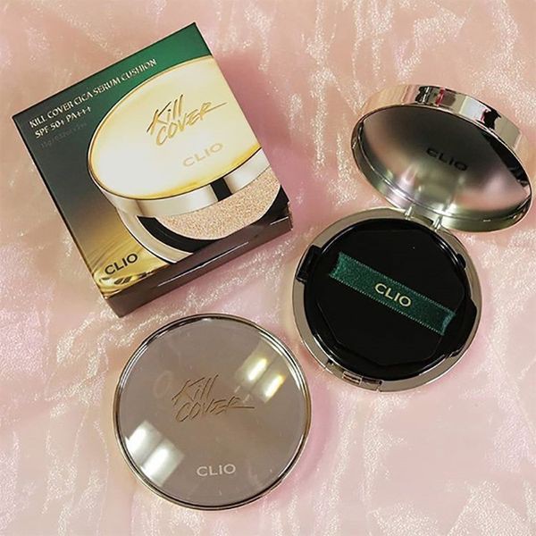 Phấn nước dưỡng ẩm dịu da clio kill cover cica serum cushion spf 50+ pa+++ - kèm lõi refill