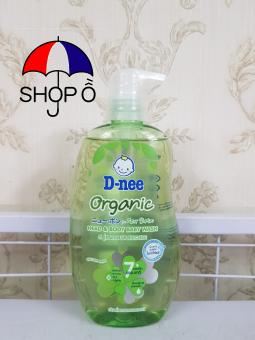 Sữa tắm gội toàn thân cho bé Dnee 380ml - Màu xanh lá cây Organic
