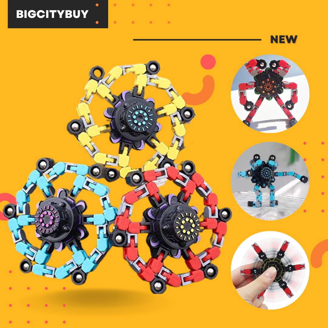 Đồ Chơi Con Xoay Fidget Cho Bé Trai Bé Gái Phát Triển Trí Tuệ Tư Duy, Đồ Chơi Con Quay Biến Hình Siêu Nhân