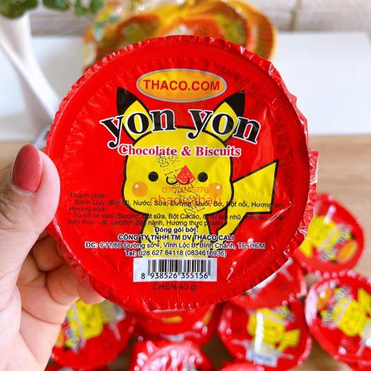 Một chén bánh qui giòn hình cá chấm kem THACO hàng công ty Việt Nam chuẩn xịn chén 40g