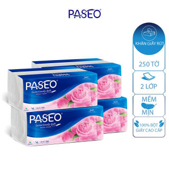 Combo 4 gói Khăn giấy Paseo 250 tờ ( 2 lớp )