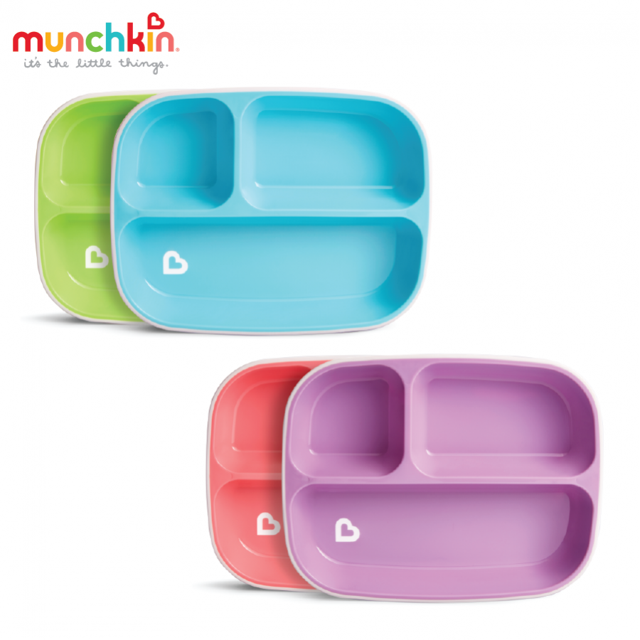 Bộ 2 đĩa chia ngăn chống trượt munchkin