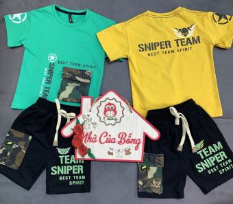 Bộ thun tay ngắn quần túi hộp siêu ngầu cho con trai, thiết kế phối màu lạ mắt phong cách, áo chất thun cotton mềm mại, quần chất thun da cá dày dặn lên form chuẩn đẹp, size 15-46kg