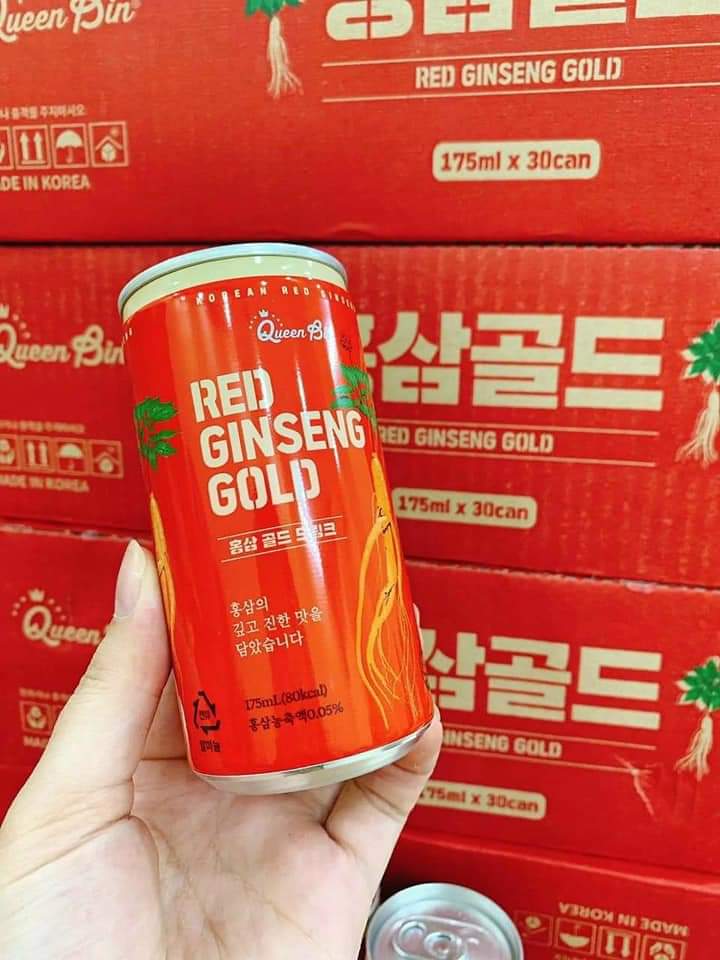Nước hồng sâm lon hàn quốc queen bin hộp 30 lon x175ml