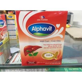 ALPHAVIT MÁT GAN GIẢI ĐỘC - SIRO MÁT GAN TIÊU ĐỘC TRẺ EM - DỊ ỨNG, MẨN NGỨA, NỔI MỀ ĐAY, NHIỆT MIỆNG - HỘP 20 ỐNG NHỰA BẺ