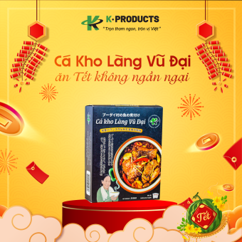Cá Kho Làng Vũ Đại K Products 360g - Đặc sản truyền thống, hương vị thơm ngon - Đặc biệt: KHÔNG CHẤT BẢO QUẢN!!!