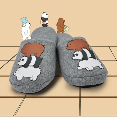 We Bare Bears Indoor/Bedroom Slippers Authentic Grizzly Panda Ice Bear - 86173 (2)