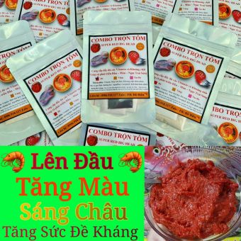Nguyên liệu Trộn Tôm Super Red. Thức ăn lên Đầu Màu cho cá La Hán. Dinh dưỡng cao cấp Trộn Tôm và Tim Bò chế biến thức ăn cho Cá
