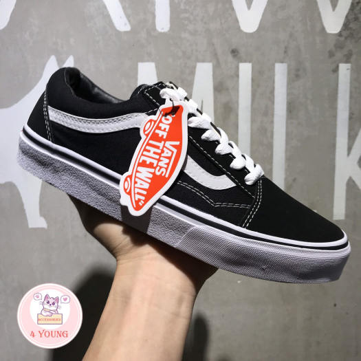 Giày Vans-Old Skool Đen Full Box Full Size Nam Nữ Bảo Hành 12 Tháng Đi Không Vừa Được Đổi Size
