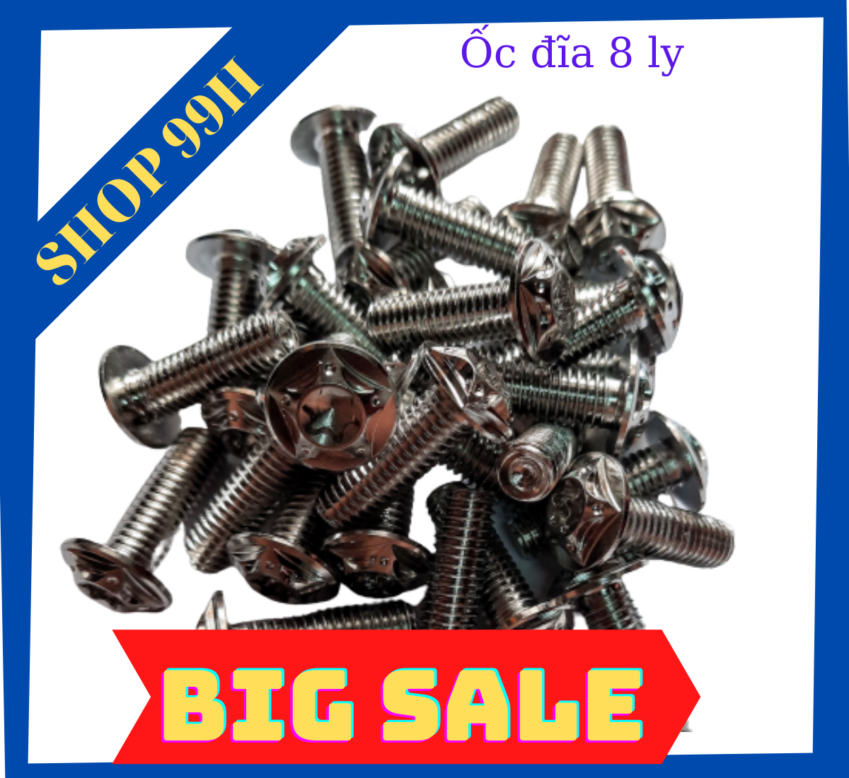 BỘ 4 CON ỐC ĐĨA SALAYA 8LY x 20mm
