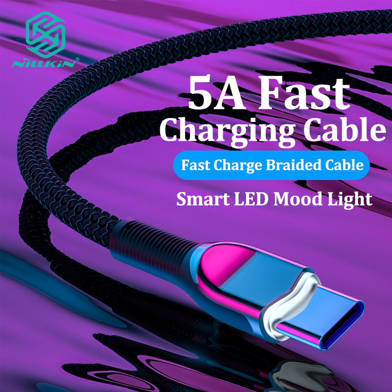 Nillkin dây usb type c chính hãng cáp truyền dữ liệu sạc nhanh bện nylon 5a cho iphone xiaomi redmi note 11 11 pro cáp sạc cho samsung galaxy s22 redmi note 11s cáp type c / micro / lightning