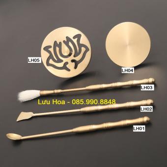 Bộ dụng cụ Chế Tác đốt bột trầm, bột phong thủy, bột tài lộc chất liệu đồng nguyên chất - Đẹp lãng mạn