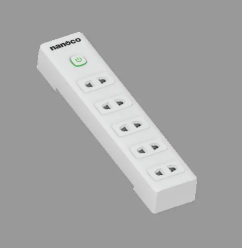 Ổ cắm điện có dây 3 mét + công tắc, Nanoco