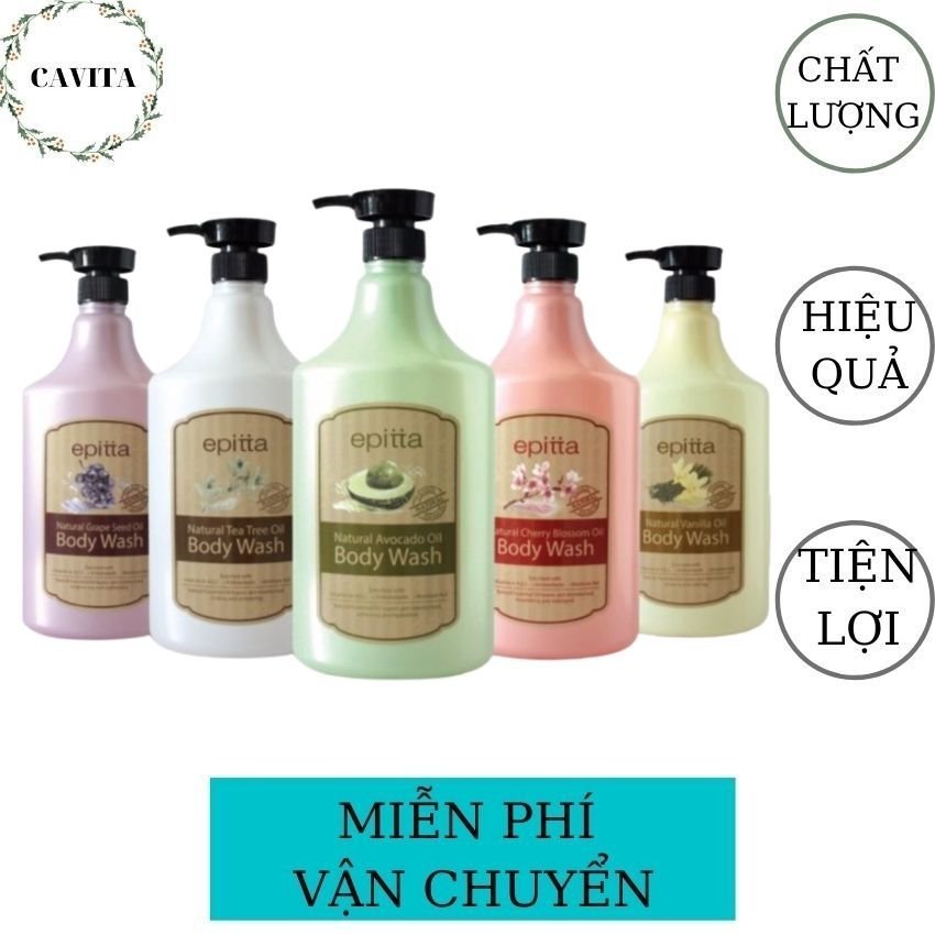 [FREESHIP] Sữa Tắm Dưỡng Ẩm Epitta 1200ml Malaysia CAVITA giúp da mịn màng, hương nước hoa, lưu hương lâu