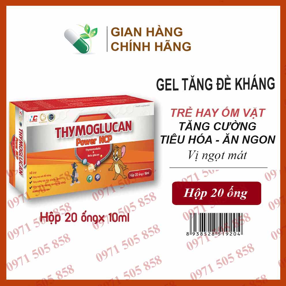 Thymoglucan power ncp tăng đề kháng cho trẻ, giúp ăn ngon ngủ tốt - hộp 20 ống