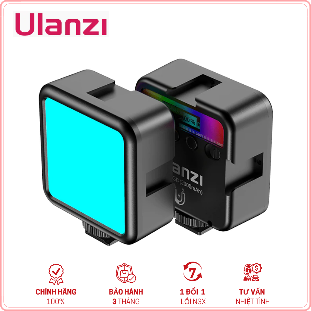 Ulanzi vl49 rgb - hàng chính hãng - đèn led đổi màu rgb, tích hợp pin 2000mah