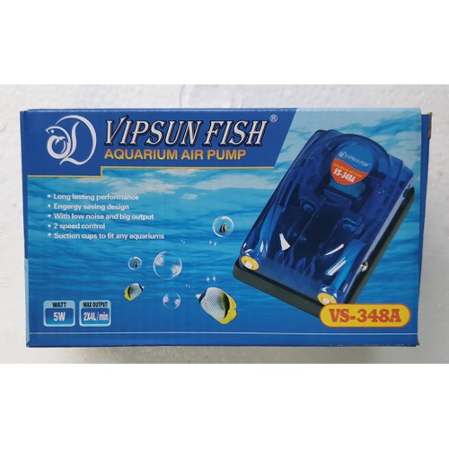 Combo máy sủi oxi 2 vòi vs-348a, 2m dây, 2 sủi