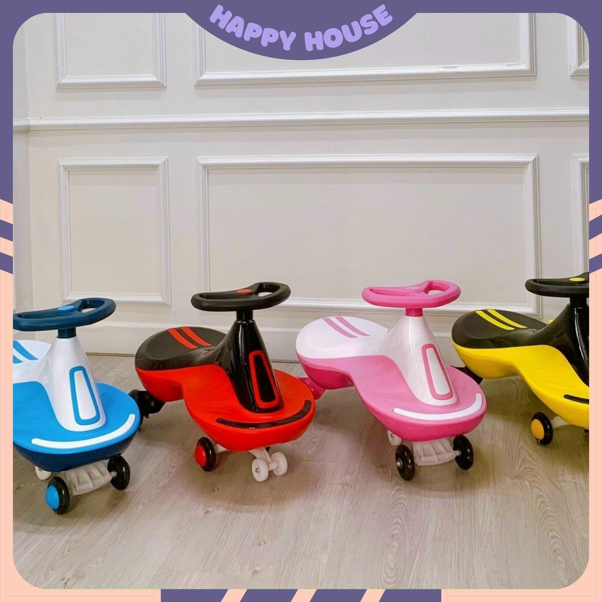 Xe Lắc Cao Cấp, Xe Chòi Chân Cao Cấp, Có Nhạc Và Đèn Led, Cho Bé Thỏa Sức Vận Động Phát Triển Thể Chất