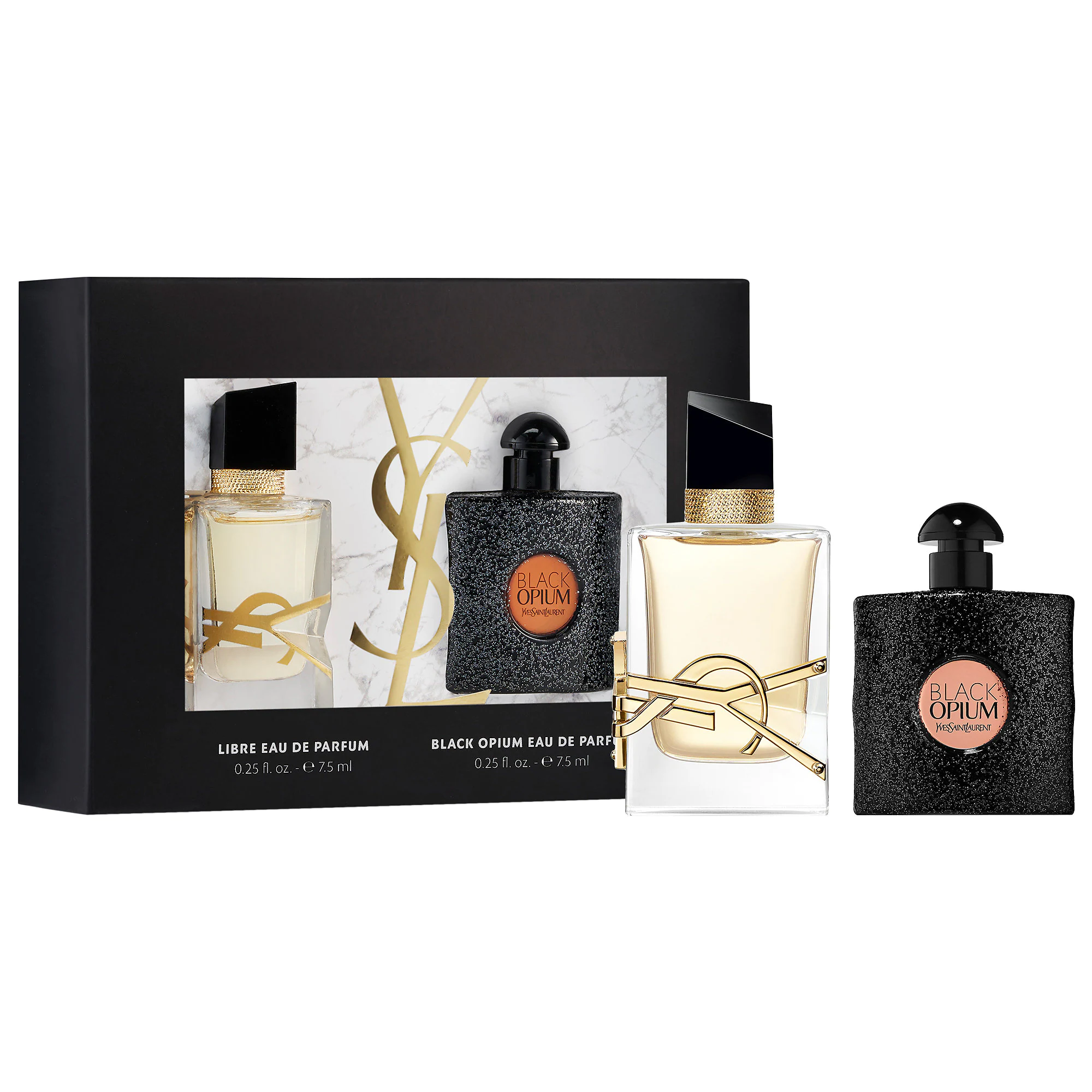Set nước hoa mini ysl black opium & libre eau de parfum duo