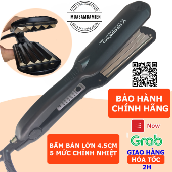 Máy dập xù bản lớn, máy bấm tóc xù tạo phồng chân tóc chỉnh nhiệt cao cấp Hàn Quốc 389L